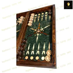 خرید تخته نرد گردو رزین سبز سلطنتی رویال بلوط