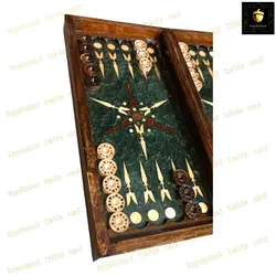 خرید تخته نرد گردو رزین سبز سلطنتی رویال بلوط