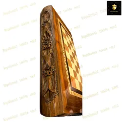 خرید تخته نرد گردو منبت ریشه  رویال بلوط