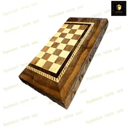 خرید تخته نرد گردو منبت ریشه  رویال بلوط