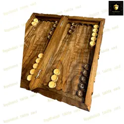 خرید تخته نرد گردو منبت ریشه  رویال بلوط