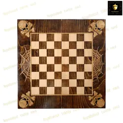 خرید تخته نرد راش معرق اسکلتی رویال بلوط