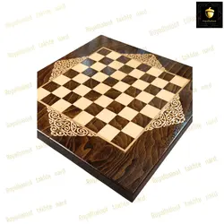 خرید تخته نرد چوب راش معرق طرح برگ کد 47 | رویال بلوط