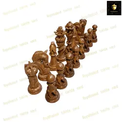 خرید مهره شطرنج منبت چوبی طرح اژدها کد 70 | رویال بلوط
