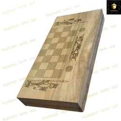 خرید تخته نرد راش طرح فروهر رویال بلوط