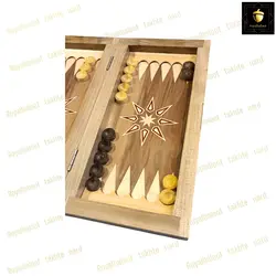 خرید تخته نرد روکش گردو معرق سایز 40 سانتی | رویال بلوط