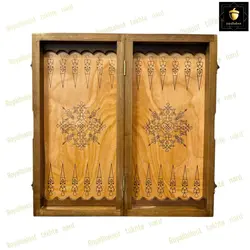 خرید تخته نرد چوب راش لیزری طرح برف کد 86 | رویال بلوط