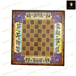 خرید تخته نرد چوب روس طرح چوگان 2 رویال بلوط
