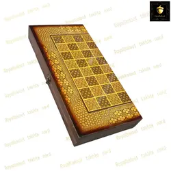 خرید تخته نرد چوب روس طرح خاتم  رویال بلوط