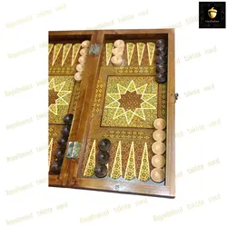 خرید تخته نرد چوب روس طرح خاتم  رویال بلوط