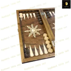 خرید تخته نرد چوب روسی طرح کلاسیک کد 17 | رویال بلوط