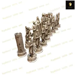 خرید مهره شطرنج پلی استری طرح جنگ صلیبی کد 74 | رویال بلوط