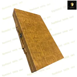 خرید تخته نرد چرمی معرق عسلی رویال بلوط