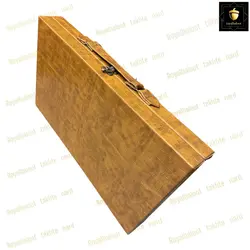خرید تخته نرد چرمی معرق عسلی رویال بلوط