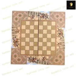 خرید تخته نرد چوب روس طرح چوگان رویال بلوط