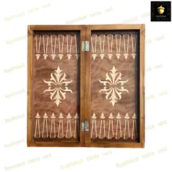 خرید تخته نرد چوب روسی طرح آتش کد 18 | رویال بلوط