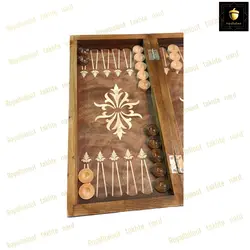 خرید تخته نرد چوب روسی طرح آتش کد 18 | رویال بلوط