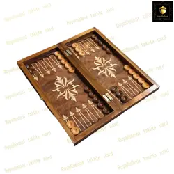 خرید تخته نرد چوب روسی طرح آتش کد 18 | رویال بلوط