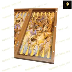 خرید تخته نرد ام دی اف طرح افسانه ای  رویال بلوط