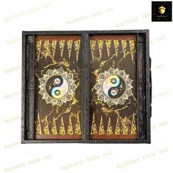 خرید تخته نرد چرمی طرح تضاد کد 7 | رویال بلوط