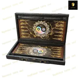 خرید تخته نرد چرمی طرح تضاد کد 7 | رویال بلوط