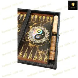 خرید تخته نرد چرمی طرح تضاد کد 7 | رویال بلوط
