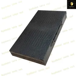 خرید تخته نرد چرمی طرح بازی چوگان رویال بلوط