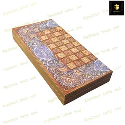 خرید تخته نرد ام دی اف طرح برف  رویال بلوط