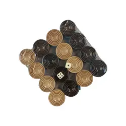 خرید تخته نرد ام دی اف طرح برف  رویال بلوط