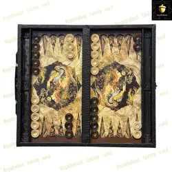 خرید تخته نرد چرمی طرح دختر مینیاتوری کد 5 | رویال بلوط