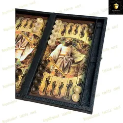 خرید تخته نرد چرمی طرح کوروش کبیر کد 4 | رویال بلوط