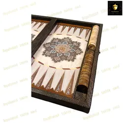 خرید تخته نرد چرمی طرح برف کد 3 | رویال بلوط