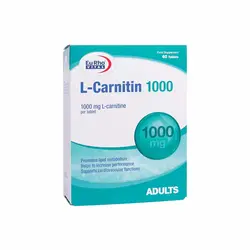 قرص ال کارنیتین 1000 میلی گرم یورویتال 60 عدد