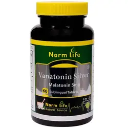 قرص زیر زبانی واناتونین سیلور 5 میلی گرم نورم لایف 60 عدد