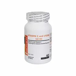 قرص ویتامین C و لیزین 500 میلی گرم برونسون 60 عدد