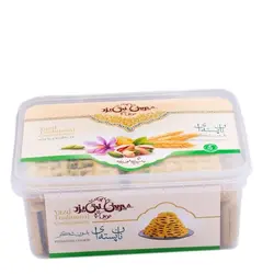 شیرینی نان پسته ای  بدون شکر جعبه پلاستیکی سنتی یزد 480 گرمی