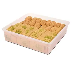 شیرینی نان کنجدی و پسته ای ظرف پلاستیکی سنتی یزد 1 کیلو گرمی