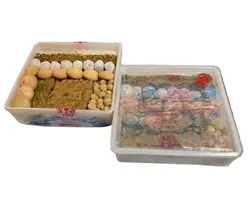 شیرینی مخلوط جعبه بزرگ حاج خلیفه علی رهبر یزد 1600 گرمی