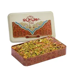 باقلوا  پر مغز طرح جعبه فلزی کوچک  سنتی یزد