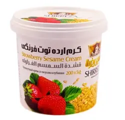 کرم ارده توت فرنگی شیررضا 200 گرمی