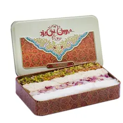 چهار لوز کوچک جعبه فلزی سنتی یزد 500 گرمی