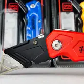 تیزبر و کاتر تاشو چاقویی دسته پلاستیکی همراه 5 عدد تیغ - برند اصلی Hoteche هوتچ (310419)