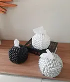 باکس دستمال کاغذی رومیزی طرح کاموا کد707