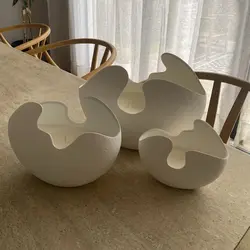 گلدان‌/جاشمعی رومیزی دفرمه پوست تخم مرغی کد816