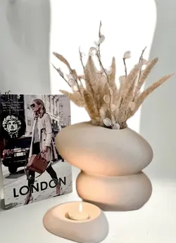 ست جادستمال کاغذی و گلدان و جاشمعی رومیزی کد10257