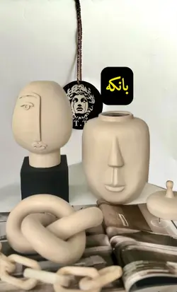 بانکه/مجسمه دکوراتیو رومیزی طرح صورتک کد1089(قیمت هر مدل مجزاست)