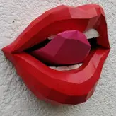 دیوارکوب گرافیکی مدل لب کد2080