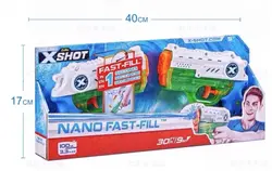 تفنگ «آبپاش ایکس شات بسته دو تایی نانو فست فیل» 56334
