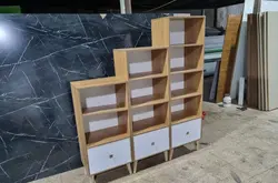 کتابخانه و  قفسه و استند ام دی اف مدرن و جاکفشی چوب و فلز ورناصری اهواز