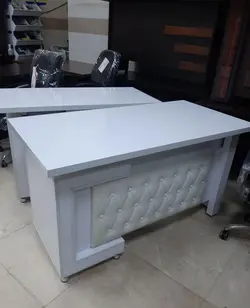 میز مدیریت و میز پیشخوان اداری و فروشگاهی پیشخوان منشی سفید ام دی اف اهواز